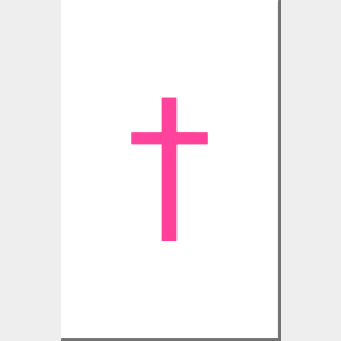 Pink Cross Posters and Art
